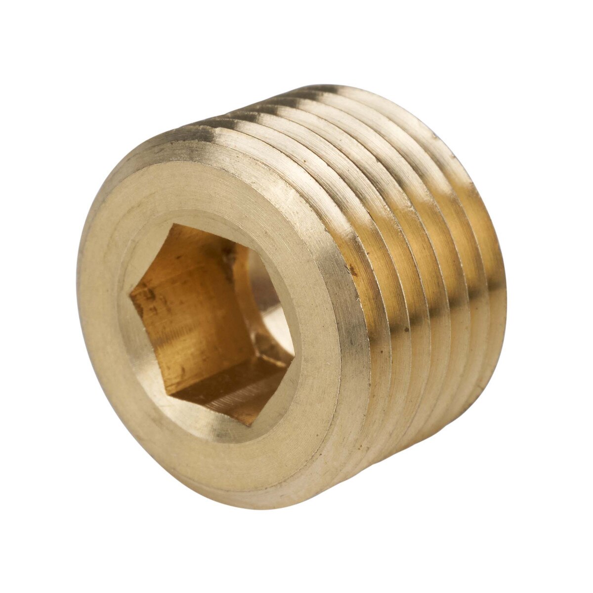 3/8" brass socket head pipe plug